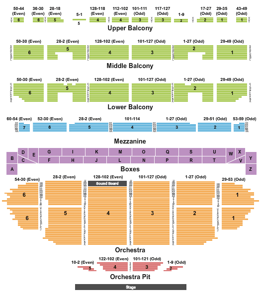 Fabulous Fox Theatre Water For Elephants Seating Chart